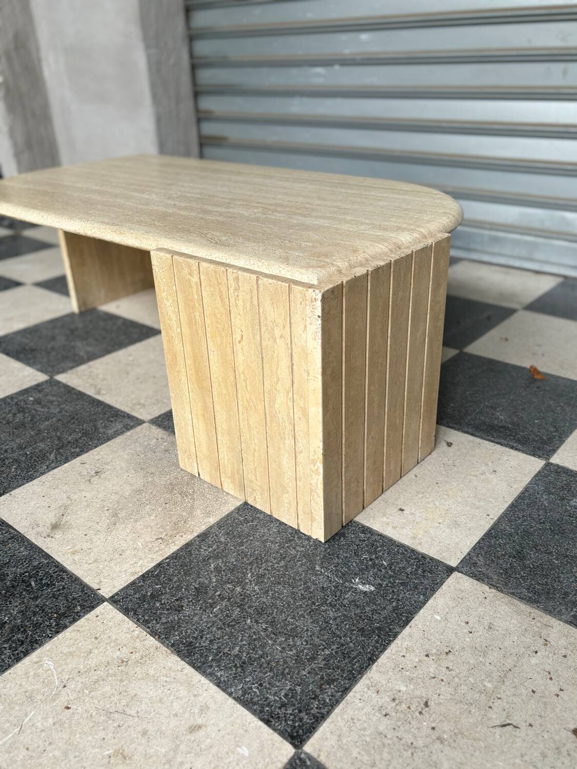 Vintage travertine coffee table