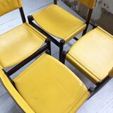 Rosewood leather chairs by Arne Vodder for Sibast