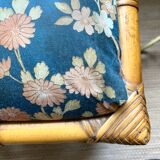 Tabouret en rotin vintage