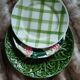 3 mismatched vintage dinner plates