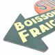Sign sign arrow vintage bistro guinguette wood panel