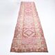 Red & Pink Super Soft Vintage Runner Rug, 91x346Cm