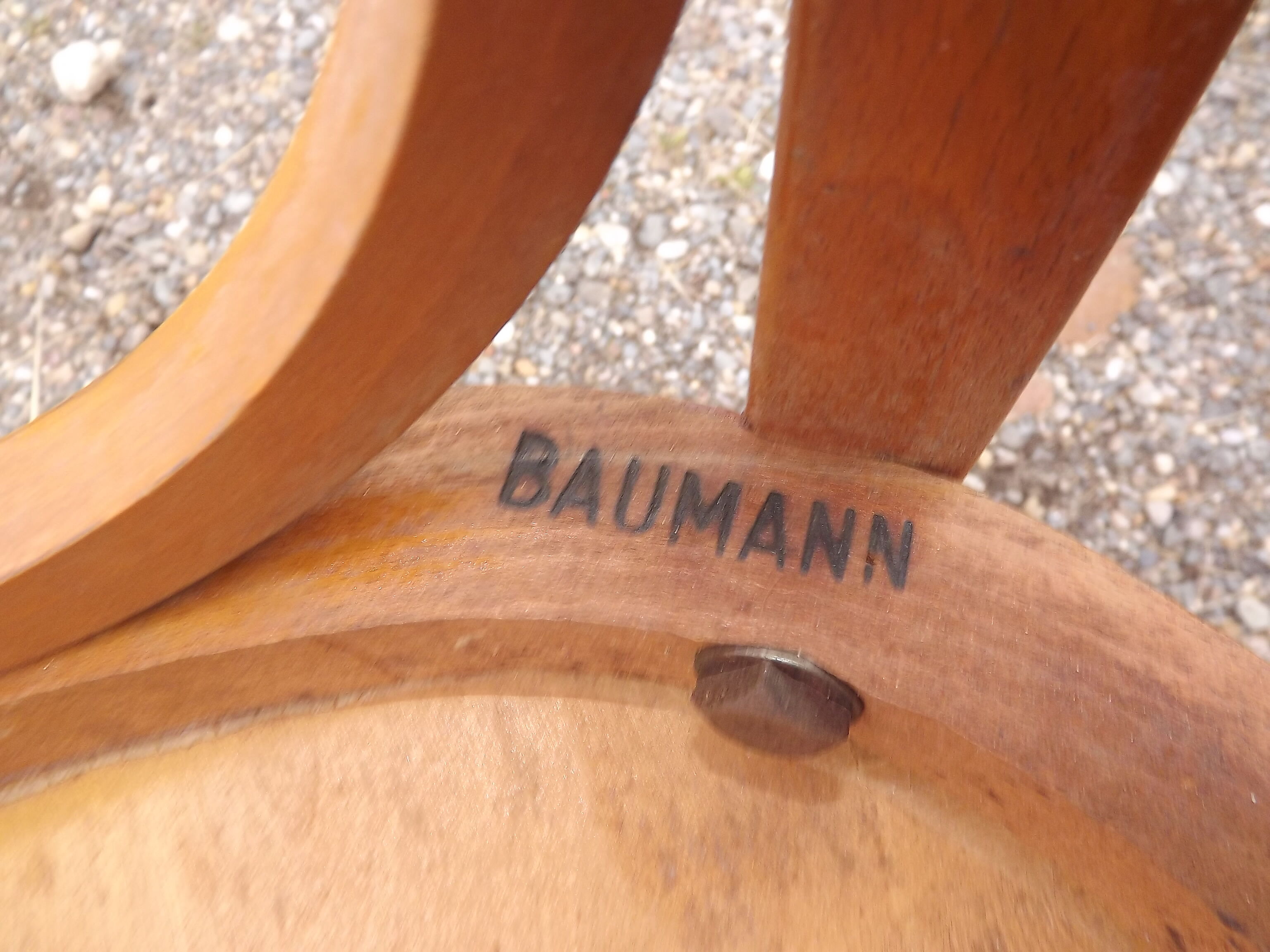 4 Baumann wooden bistro chairs