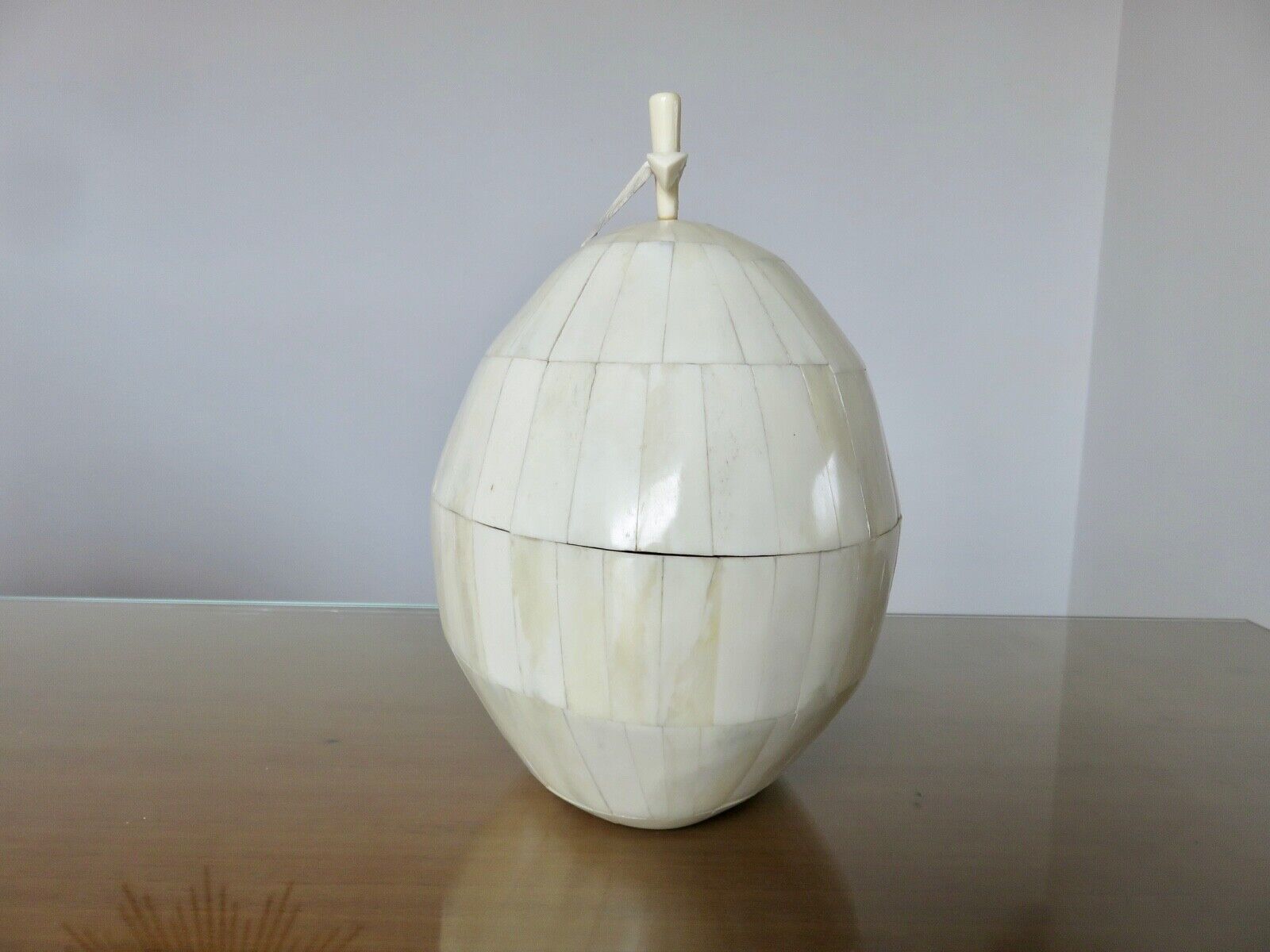 Ice bucket "coconut" bone marquetry 50s