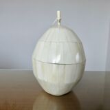 Ice bucket "coconut" bone marquetry 50s