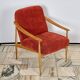 Fauteuil vintage avec repose-pieds Tchécoslovaquie années 1960