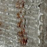 Set of four large wall lamps in murano glass elements by Poliarte. Italy 1970s