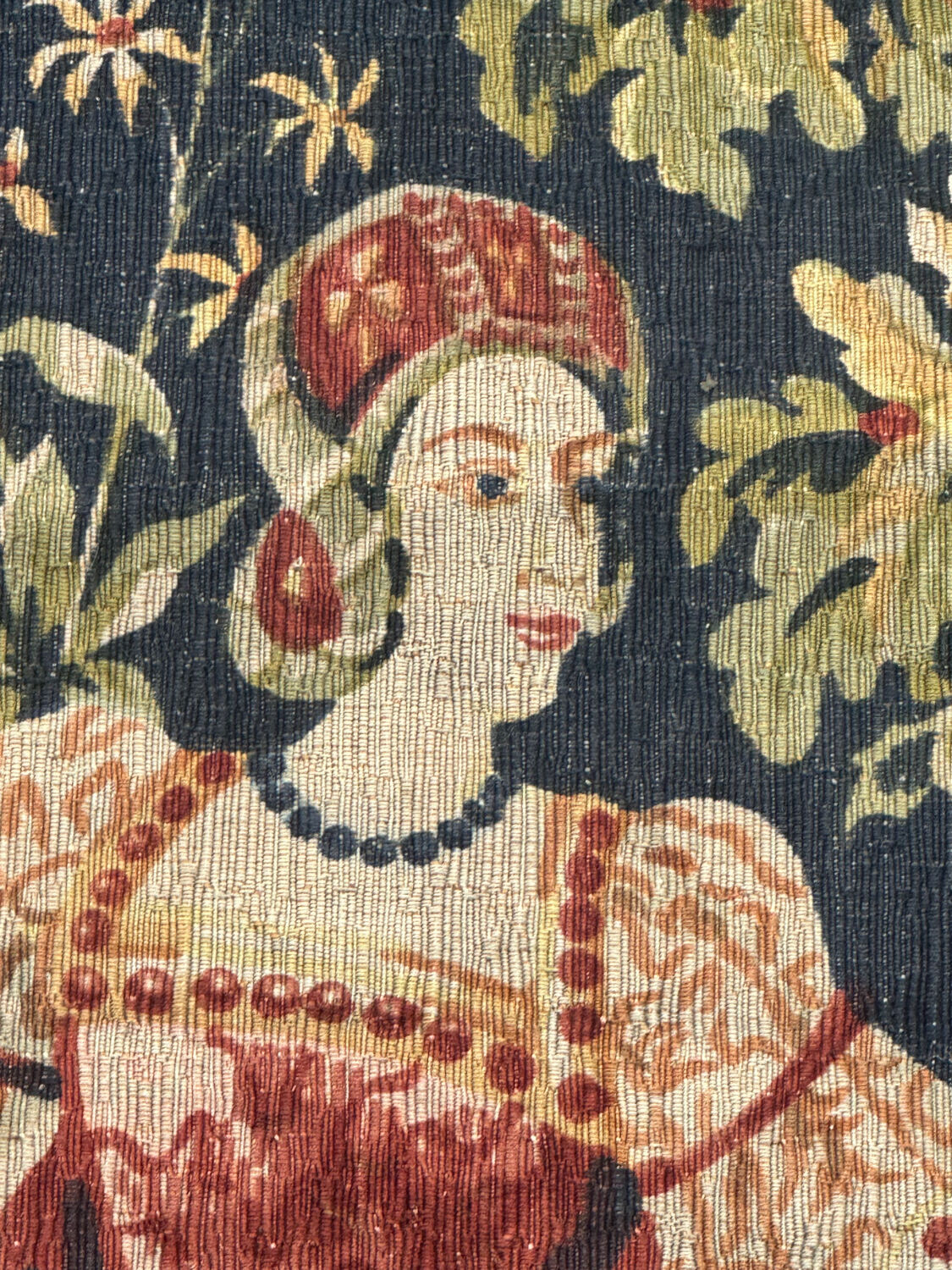 Hand-screen printed tapestry "concert of fountains"