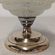 Art Deco bedside or ambient lamp in glass from Clichy, France, circa 1920.