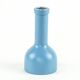 Wooden candlestick with blue enamel accent, Danish design from the 1970s,