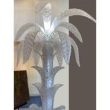 Vintage Opalino Palm Tree Murano Glass Floor Lamp in the Style of Napoleon Martinuzzi