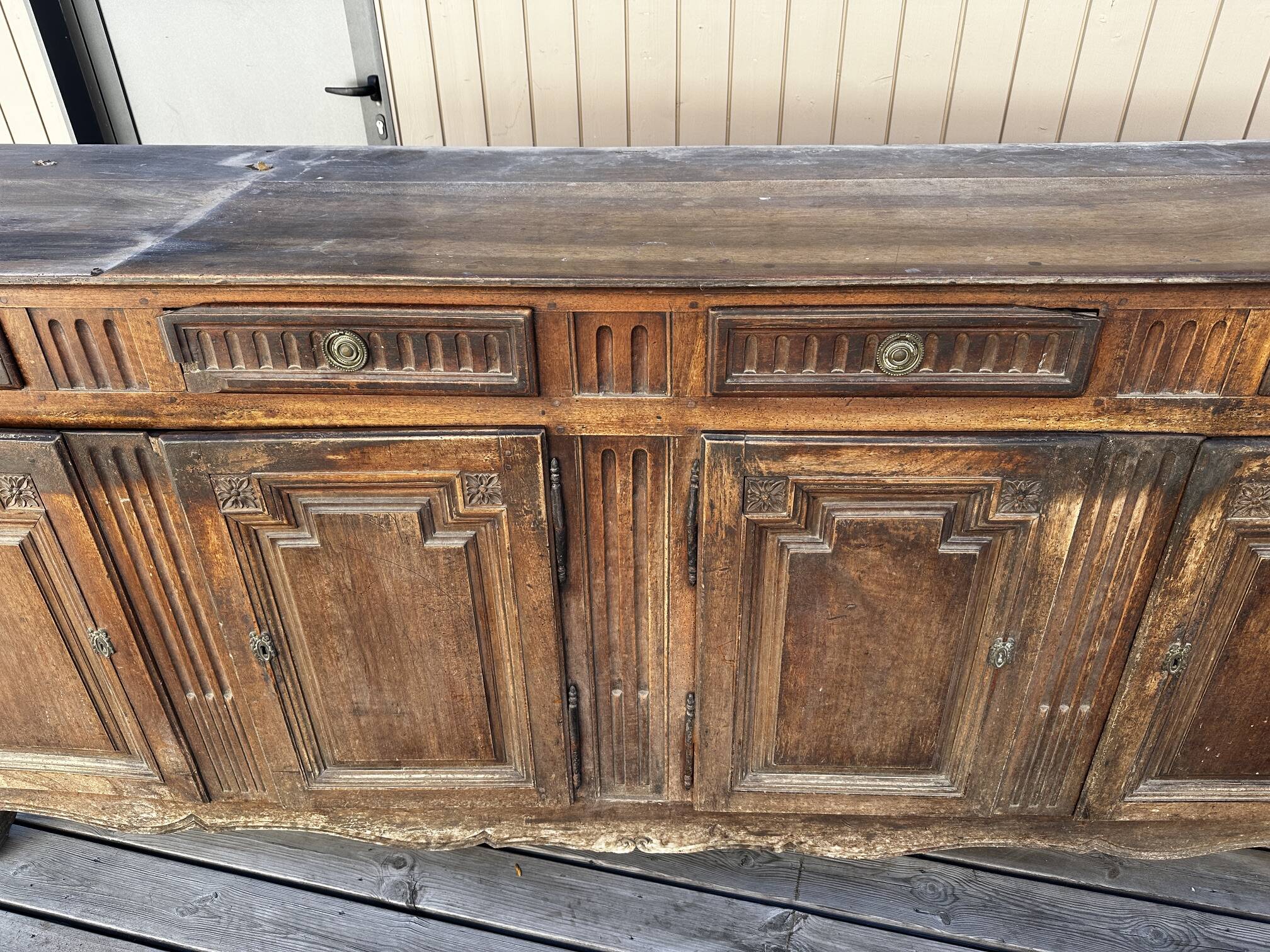 Eighteenth-century walnut enfilade