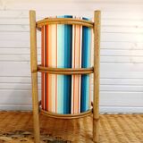 Vintage rattan lamp and custom made lampshade