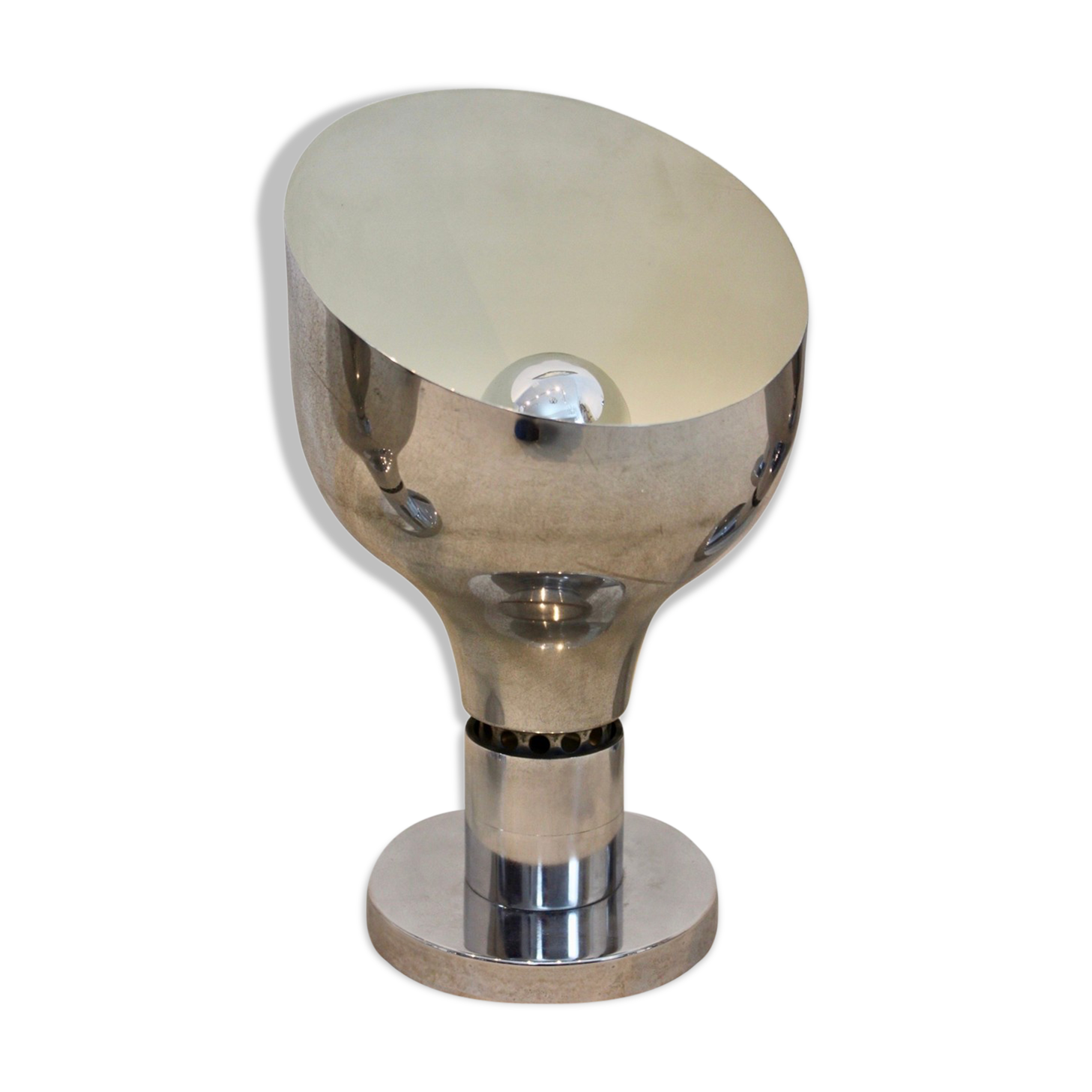 Sophisticated Franco Albini, Franca Helg and Antonio Piva chromed AM/AS series ceiling spotlight, Italy 1950s