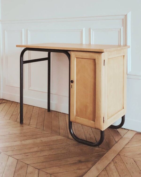 Bureau vintage Jacques Hitier rénové, années 60