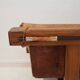 20th-century leather and Brazilian hardwood sofa, Brown
