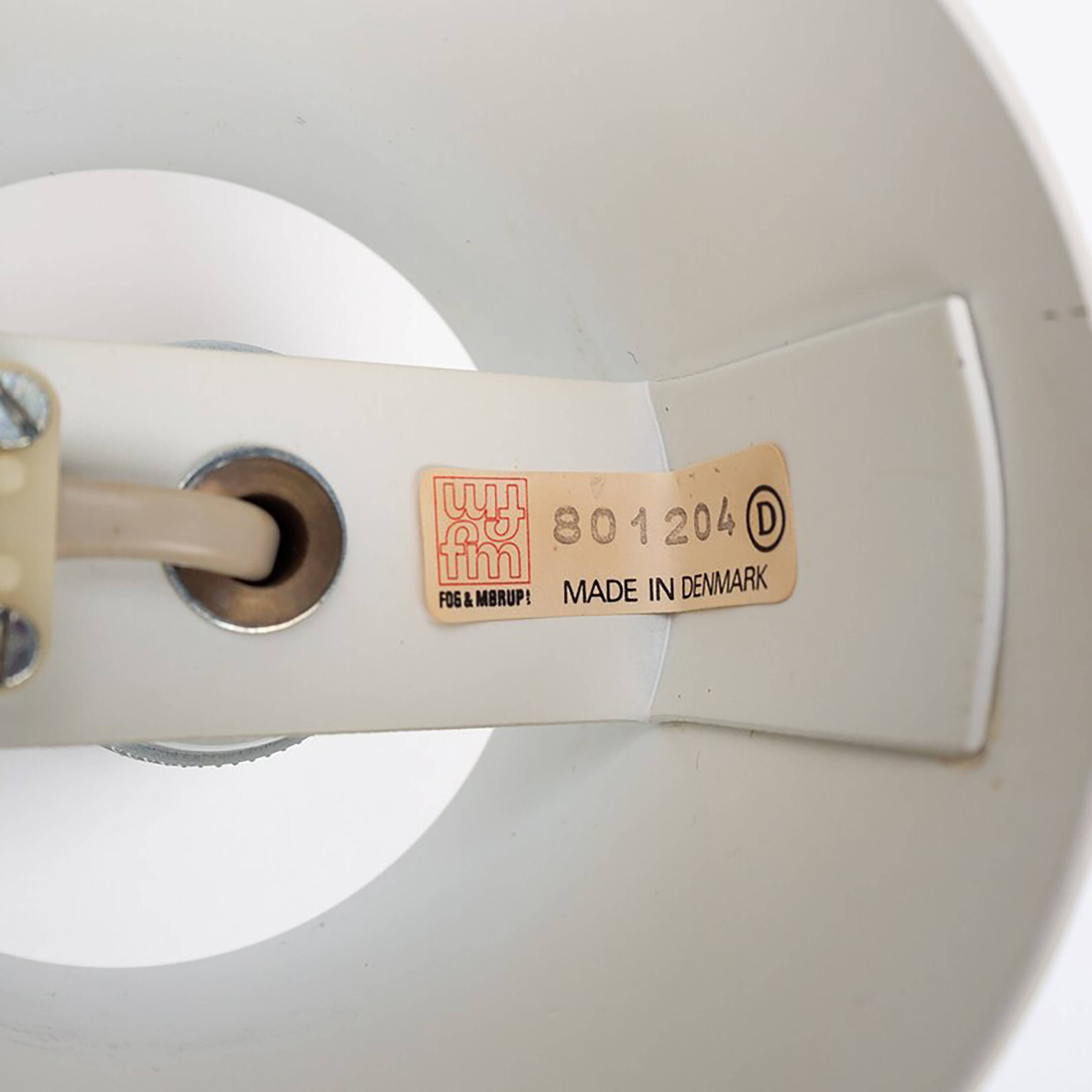 Pair of vintage wall lamps Bo by Jorgen Bo, Fog og Morup, 1960s