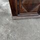 Antique walnut confiturier in Louis XIII style with diamond point panel.