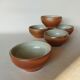 Set of 5 bowls in glazed stoneware size 00