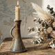 Vintage candlestick or soliflore in glazed stoneware signed Le Don.