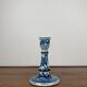 Blue & white floral candle holder by OUD, Delft, 1930/60