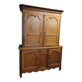 LouisXV style 2-body oak sideboard