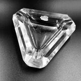 Triangular ashtray in val saint Lambert crystal