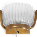 Seguso wall lamp decò years '30 design in glass and brass