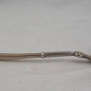 Puiforcat, sugar spoon, solid silver, Russian-style handle, vermeil.