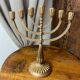 Menorah, seven-branched candlestick, in brass