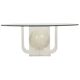 Vintage round coffee table in lucite and marbled glass.
