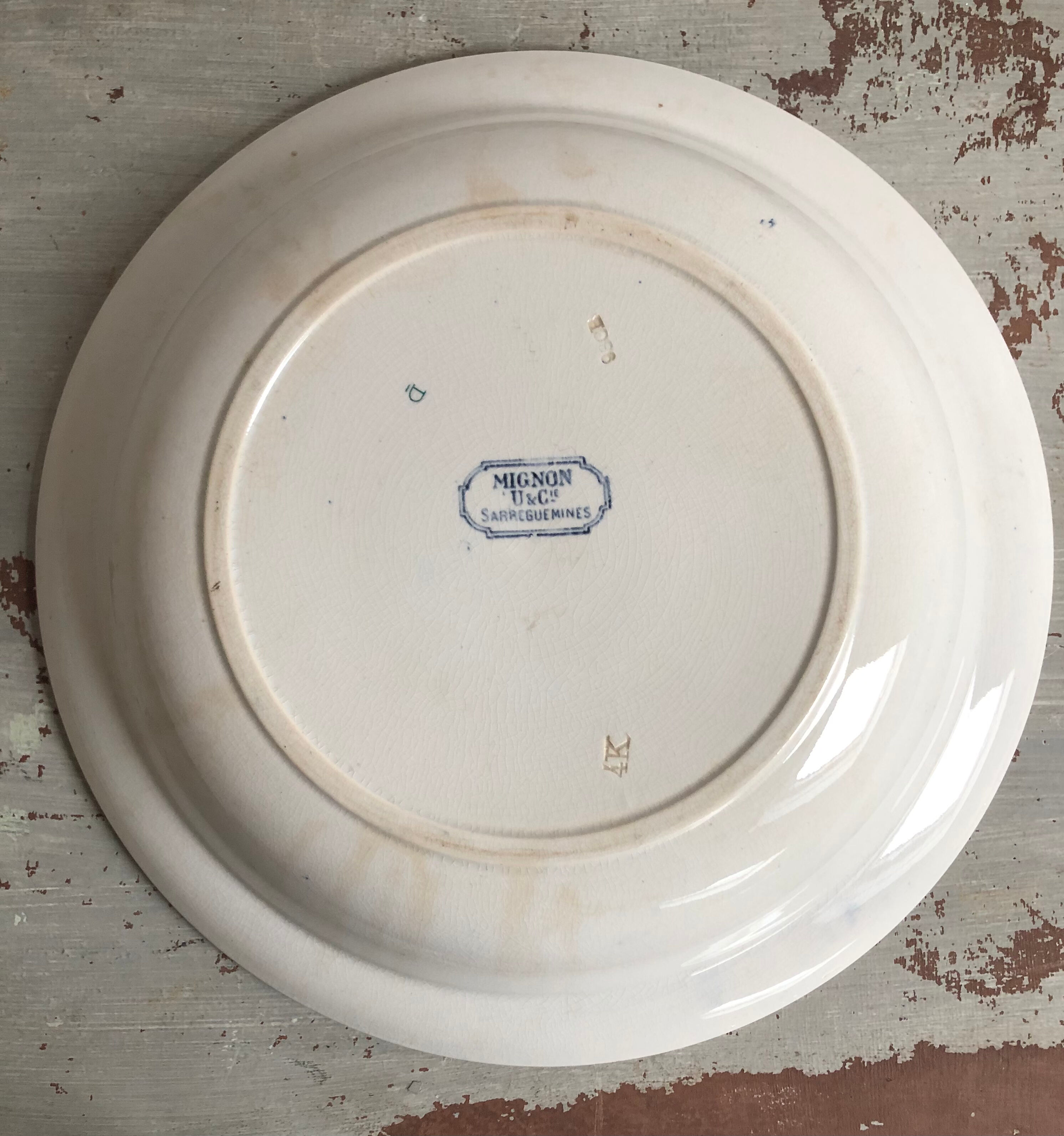 Flat hollow model Mignon U - Sarreguemines Co.