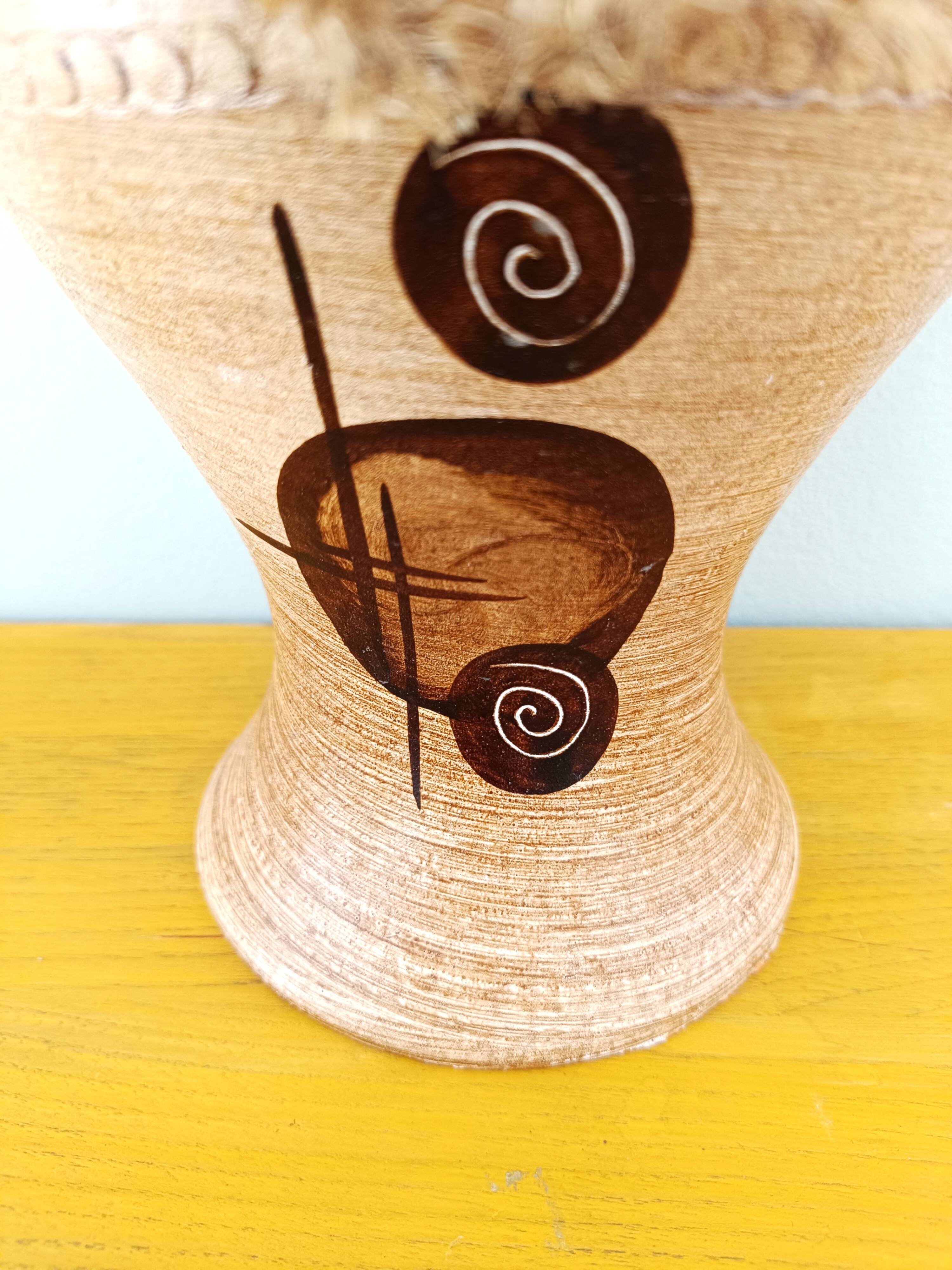 Decorative terracotta vase