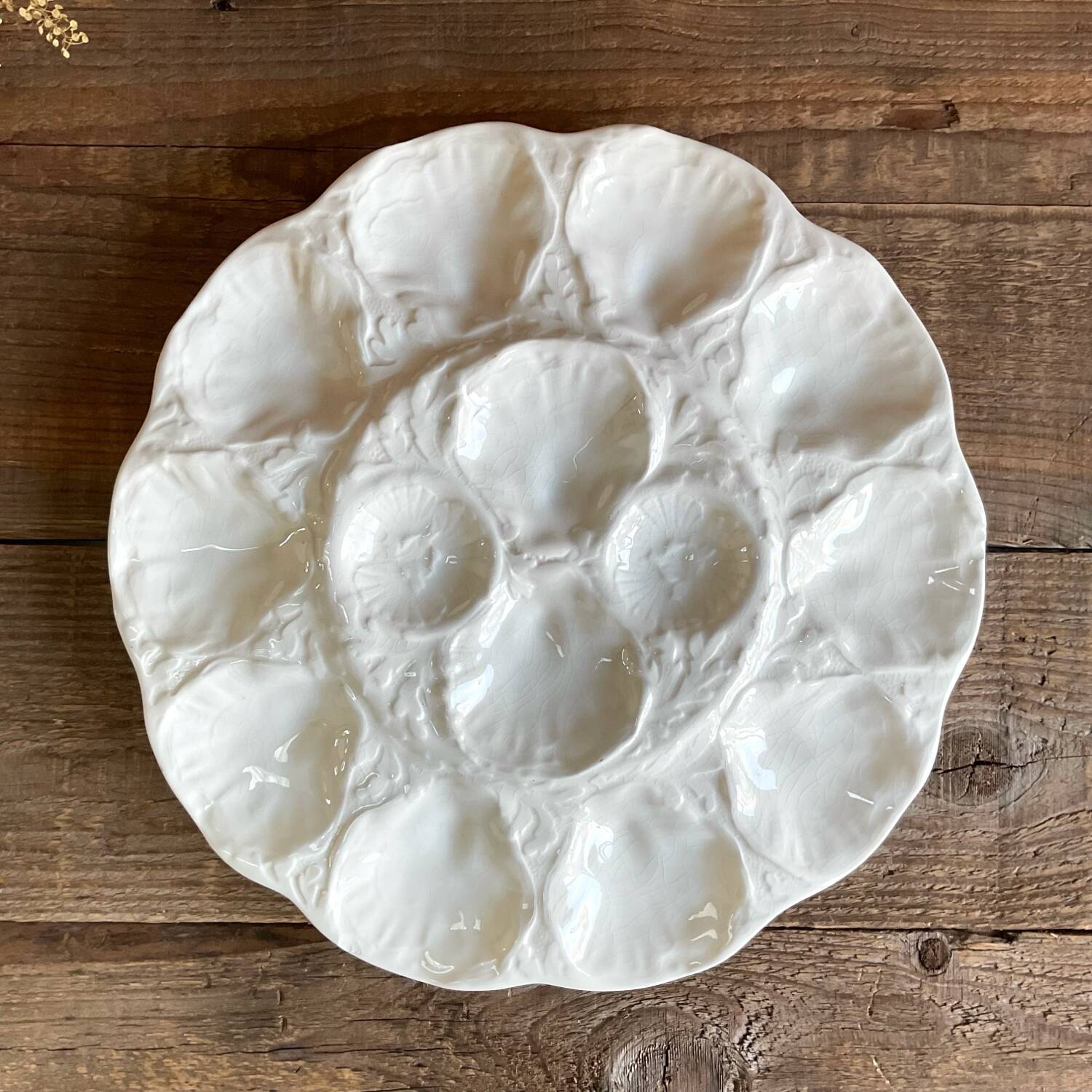 Vintage gien france oyster dish