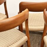 Set of 6 dining chairs by Niels O. Møller for J.L. Mollers