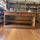 Comptoir de magasin, îlot de cuisine vintage en bois