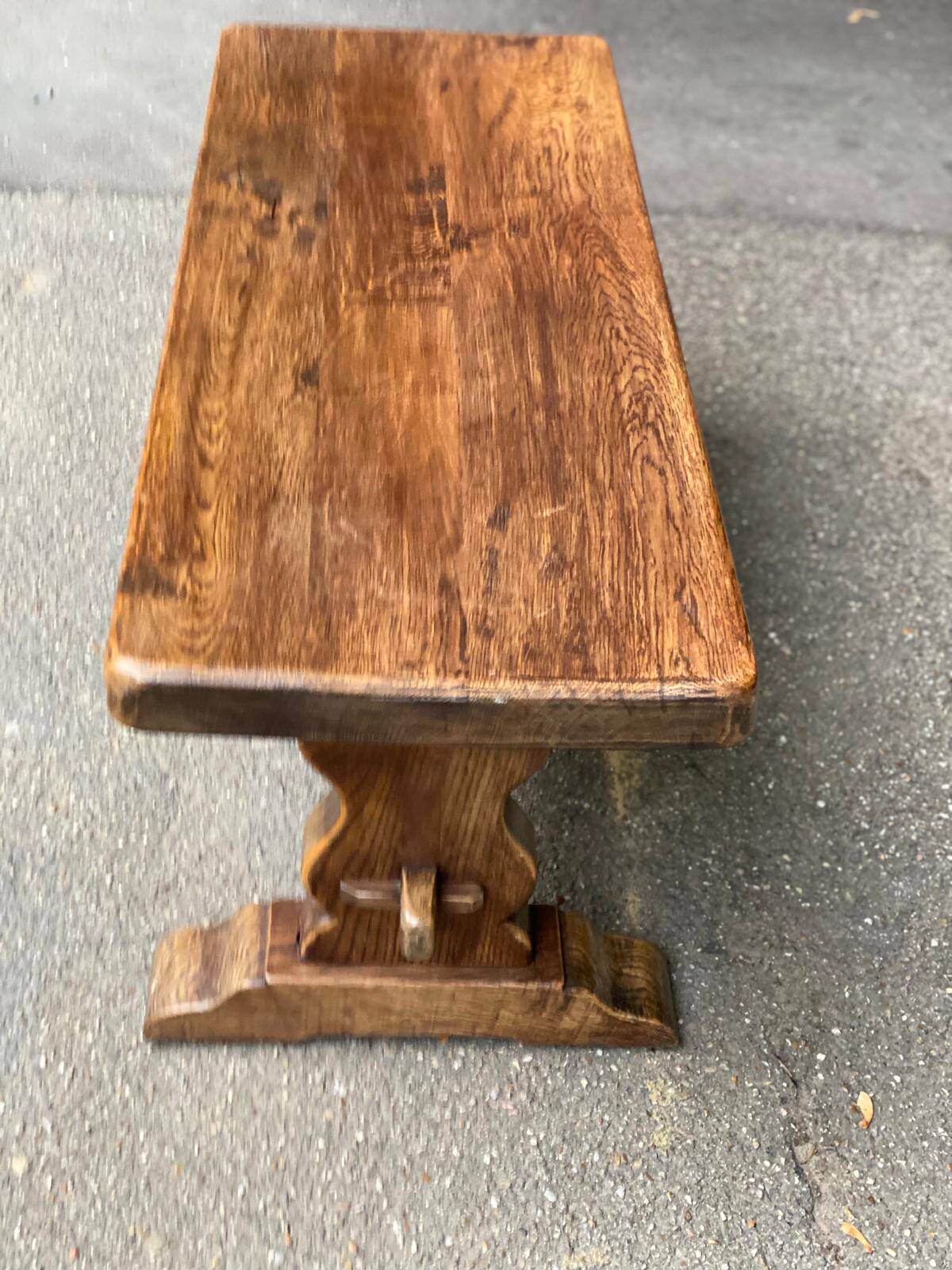 19th century solid oak farmhouse or monastery coffee table
