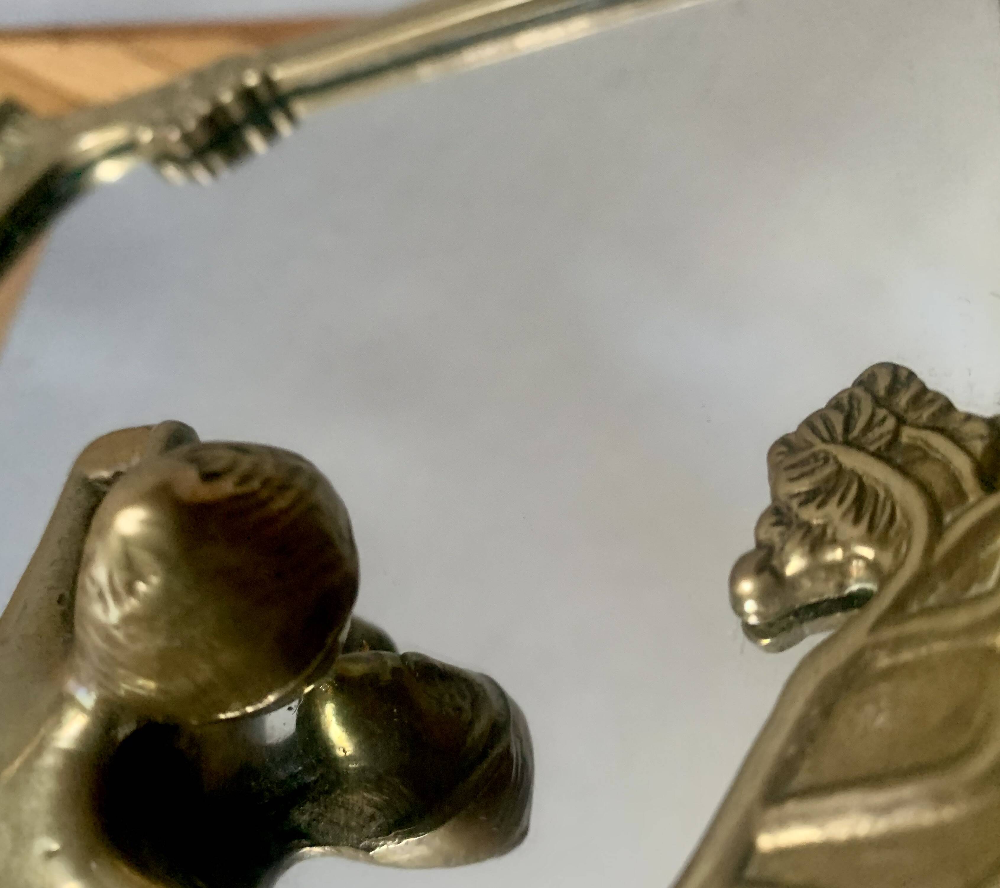 Small brass mirror - Art Deco style