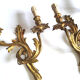Duo of gilded bronze wall lamps