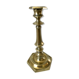 Bougeoir / chandelier en laiton doré années 20