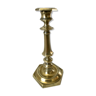 Candle holder / candlestick in golden brass 20s