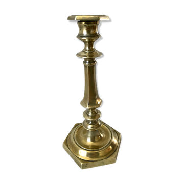 Candle holder / candlestick in golden brass 20s