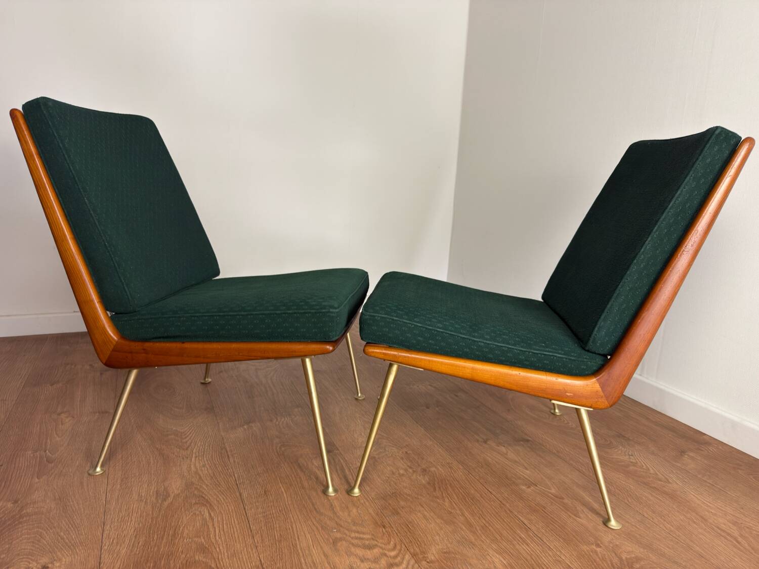 Pair of “Early Boomerang” armchairs attributed to Hans Mitzlaff & Eugen