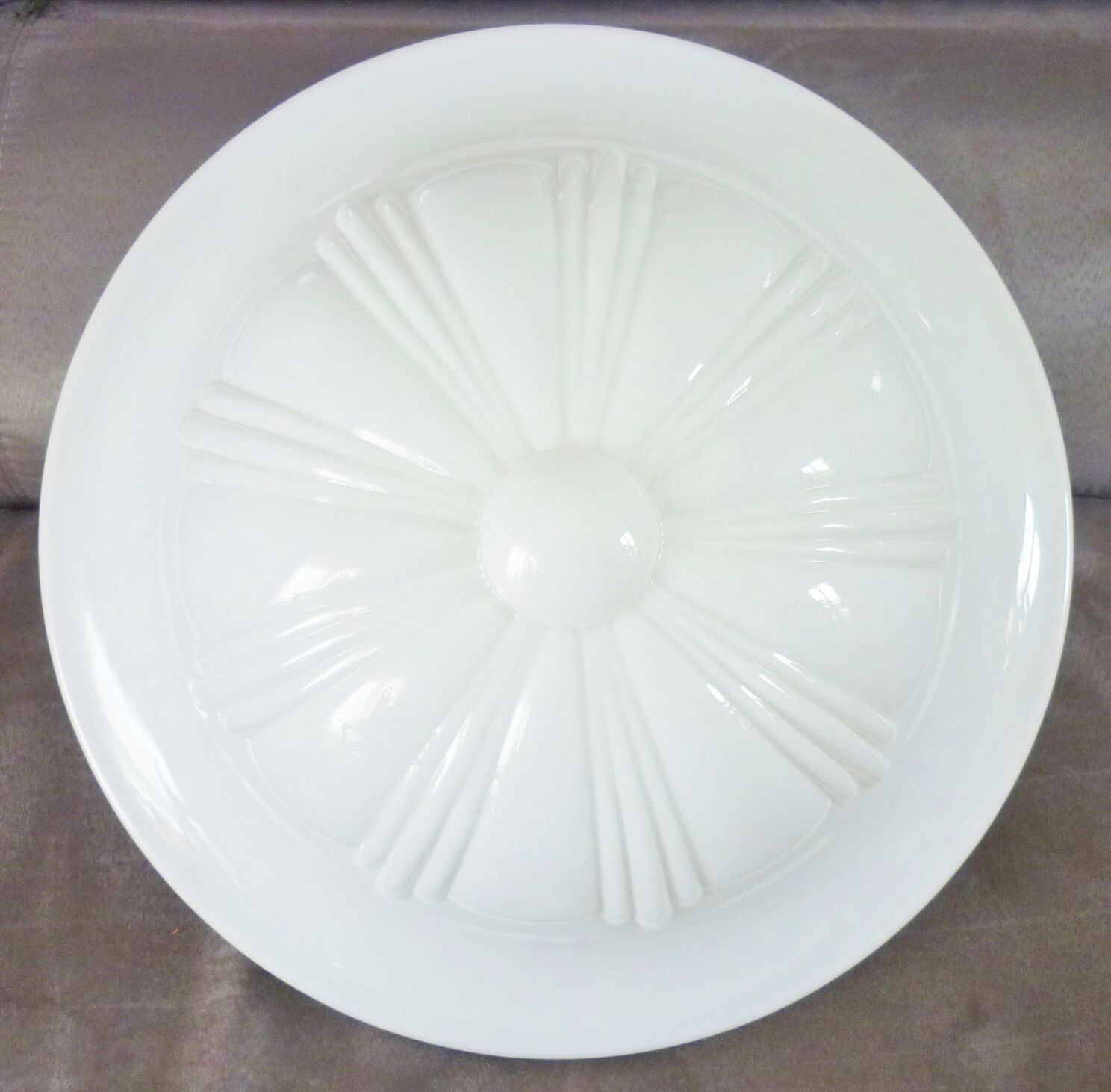 Pendant lamp, lamp, old globe opaline glass, geometric shapes, art deco, 1930