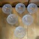 Salad bowl + 6 Ice Fruit Cups Mousse PAVEL PANEK Moulded Glass Vintage