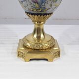 Lampe à pétrole en faïence, époque Napoléon III, milieu XIXème