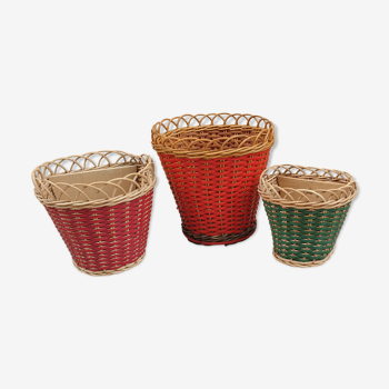 Set of 3 cache pots 50/60s