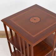 Revolving bookcase, rotating furniture (book mill), mahogany, three floors.