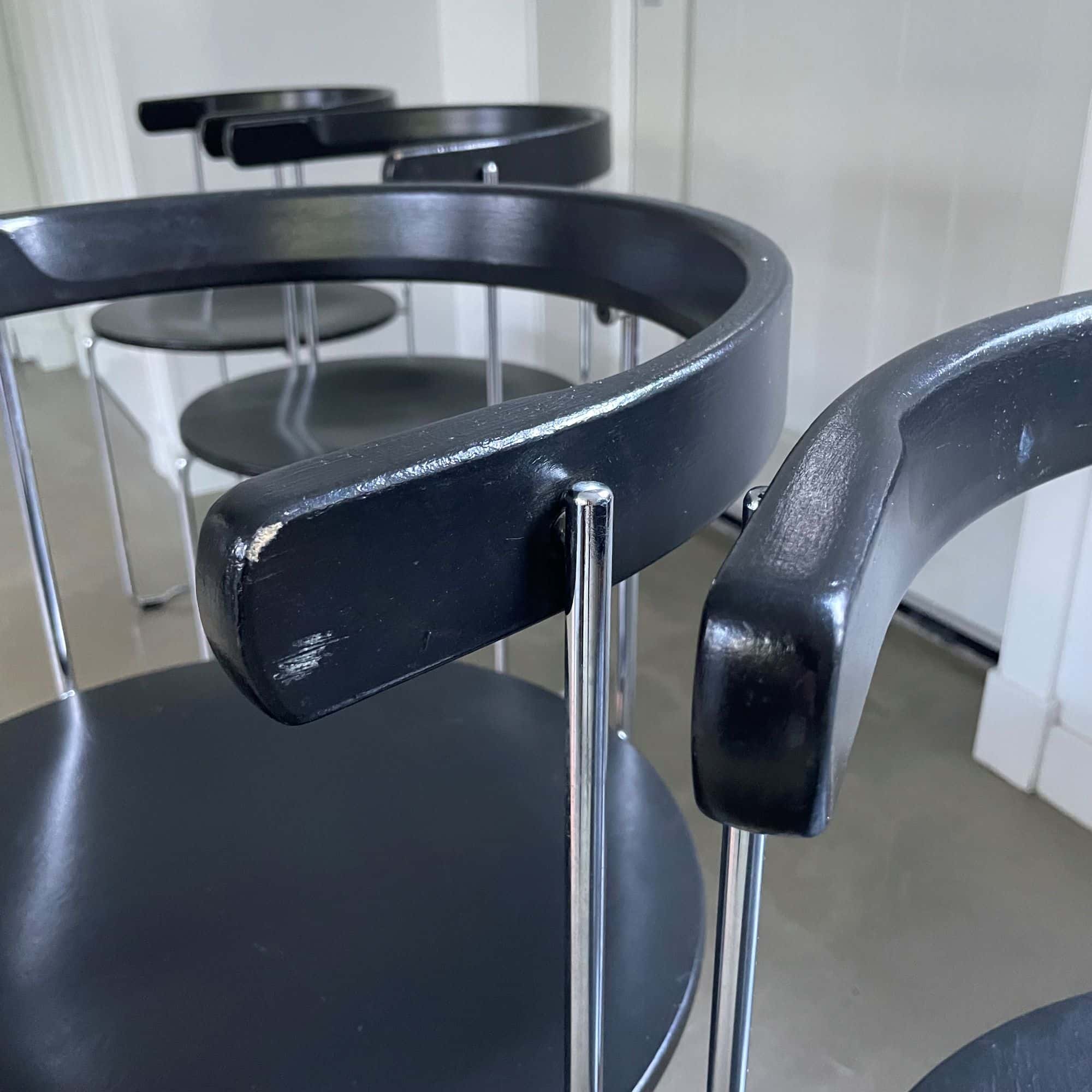 Set of 4 foldable chairs 'Soley', V. Hardarson for Kusch & Co, 80s