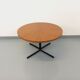 Large round coffee table in vintage Scandinavian style, modular into a table.